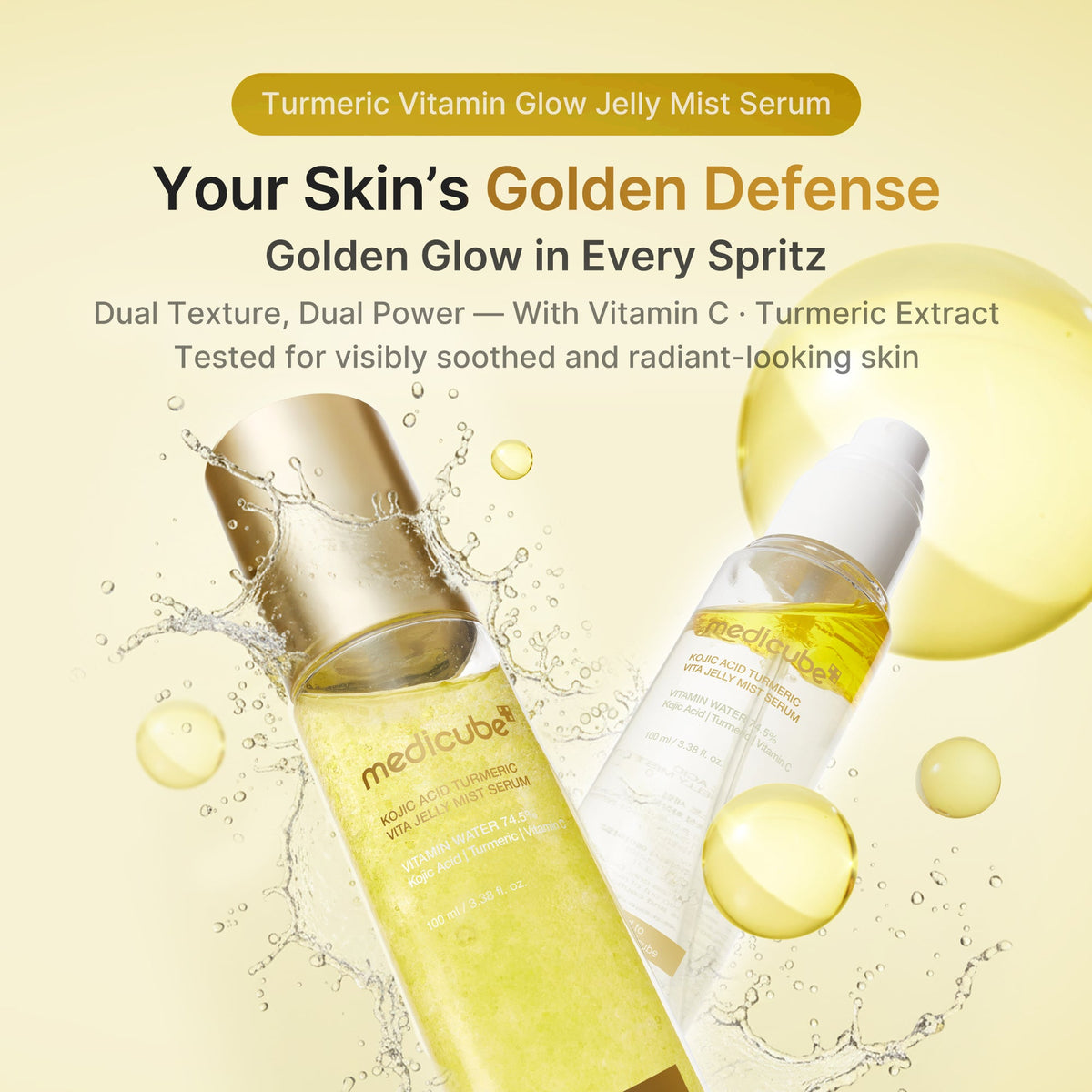 MEDICUBE — Kojic Acid Turmeric Vitamin Gold Jelly Mist Serum