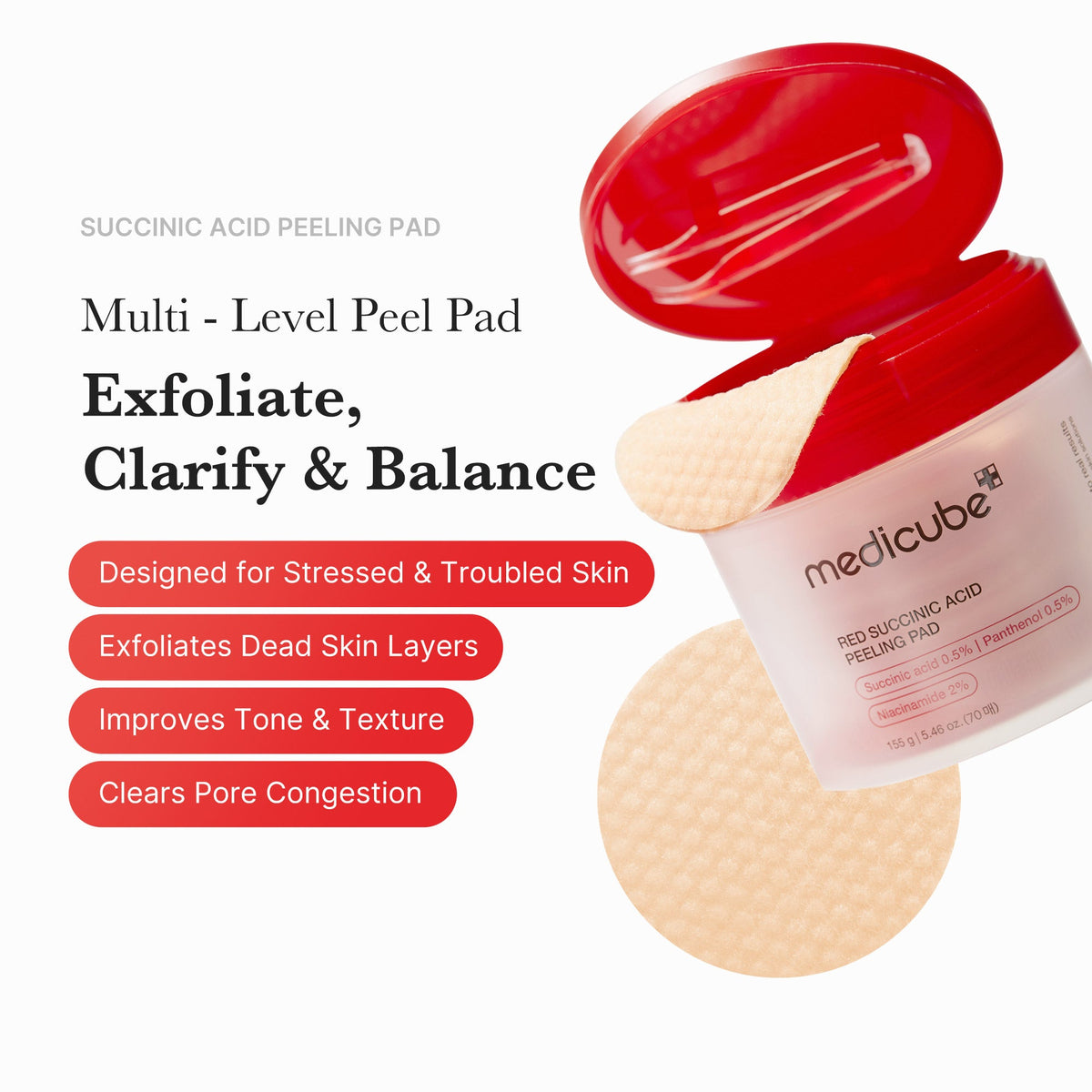 MEDICUBE — Red Succinic Acid Panthenol Pads