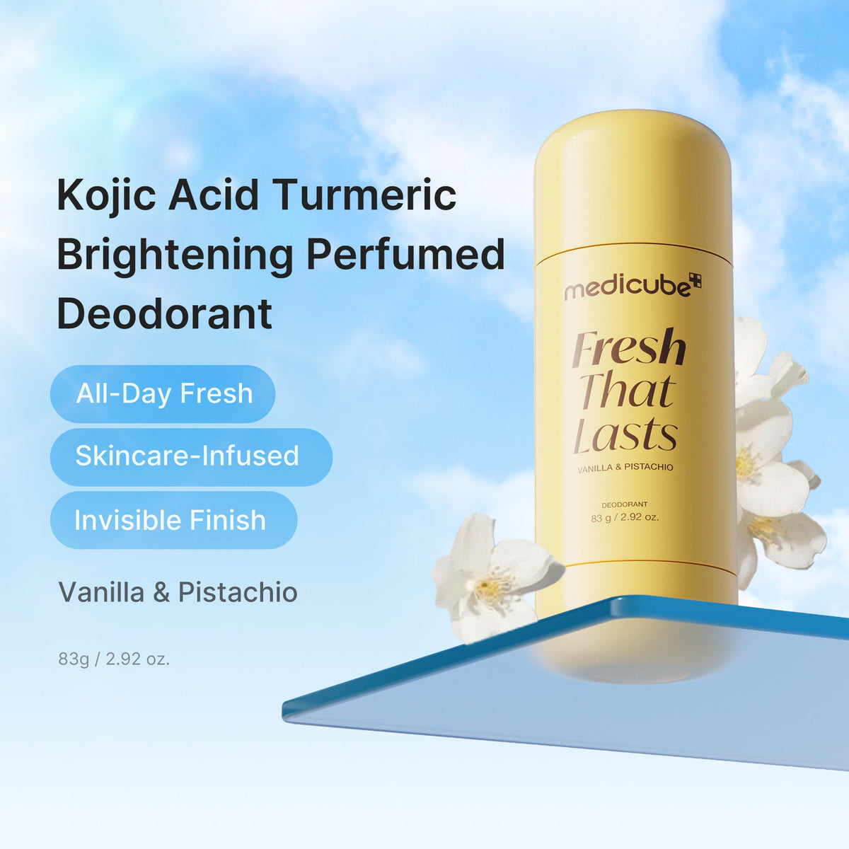 MEDICUBE — Kojic Acid Brightening Deodorant (Vanilla & Pistachio)