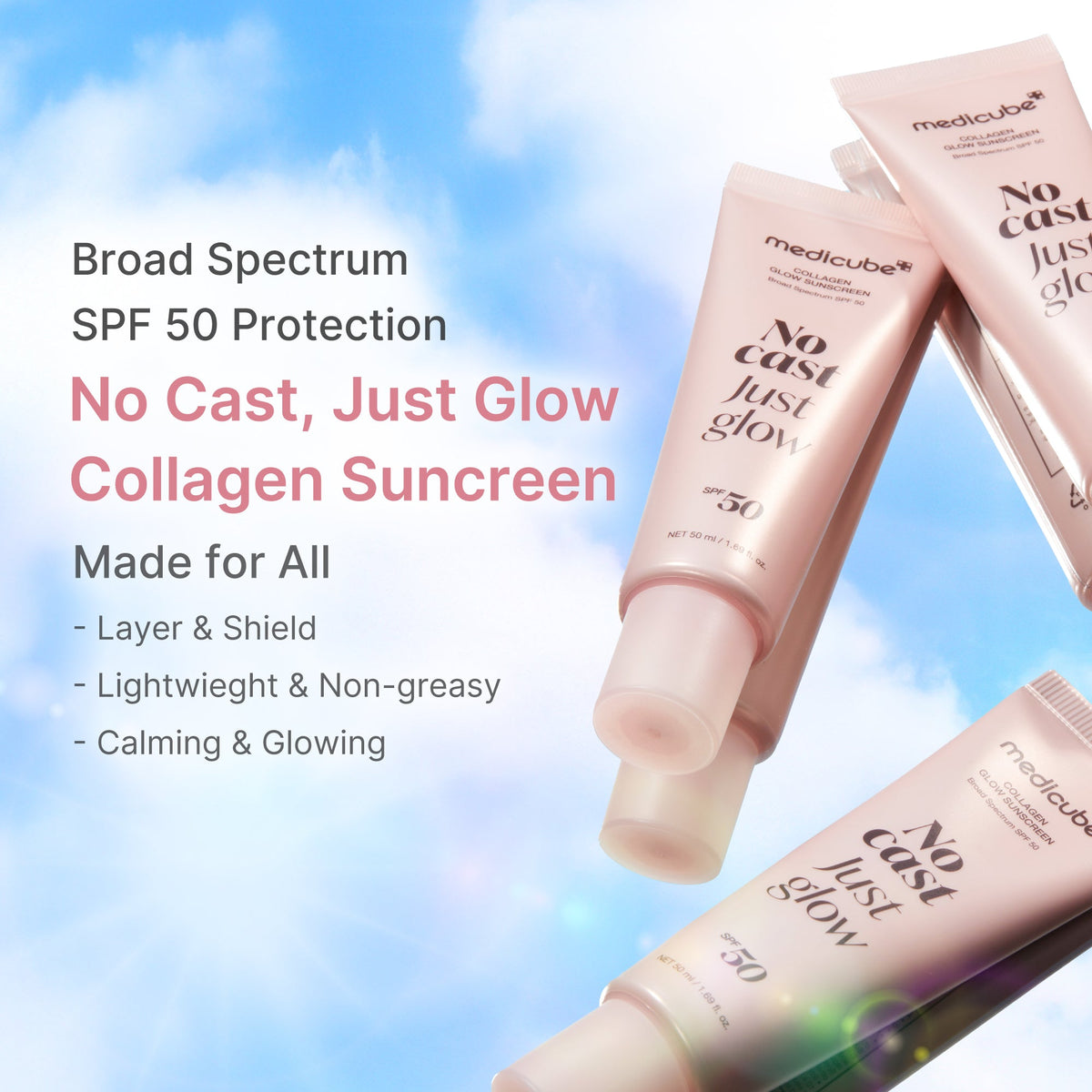 MEDICUBE — No Cast Just Glow Collagen Sunscreen