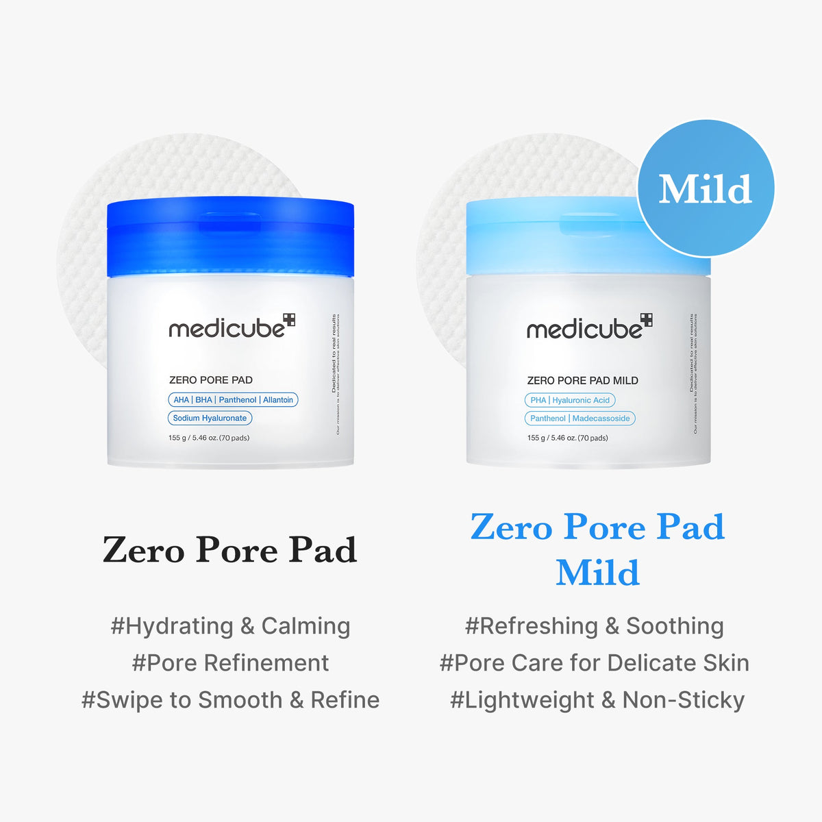 MEDICUBE — Zero Pore Madecassoside Pads (Mild)