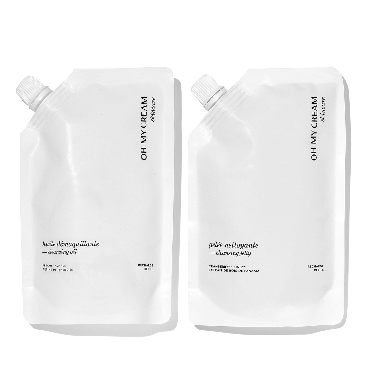 Oh My Cream Skincare — Le double nettoyage Huile et Gelée en recharge