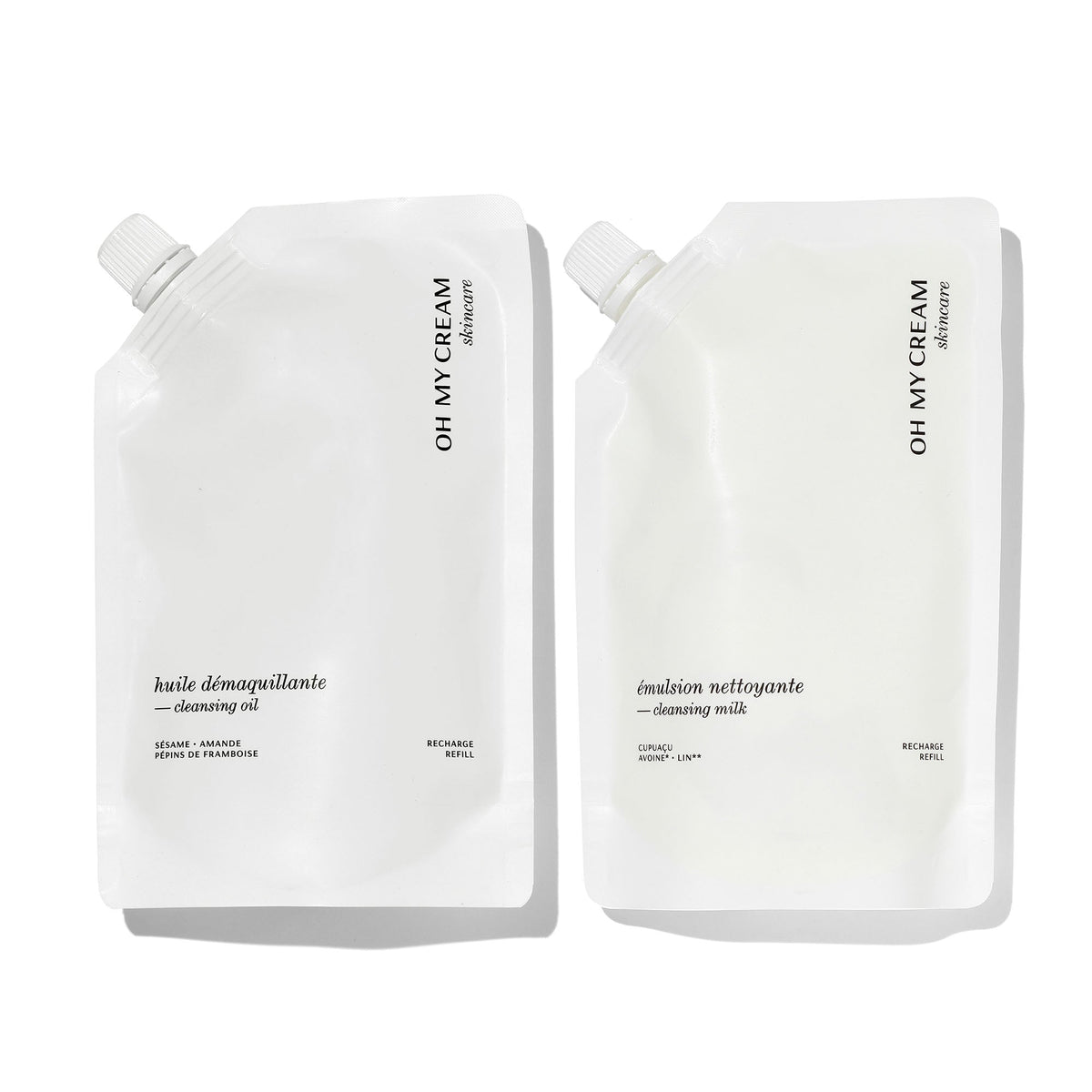 Oh My Cream Skincare — Le double nettoyage Huile et Émulsion en recharge