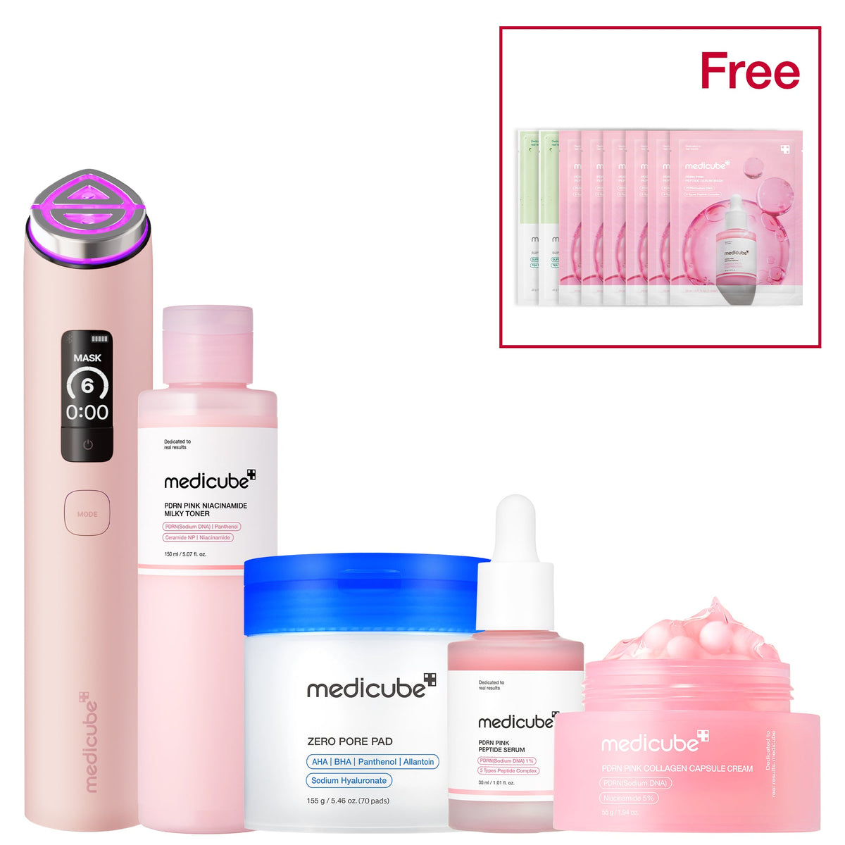 MEDICUBE — No.1 Best Glass Glow Set Pink