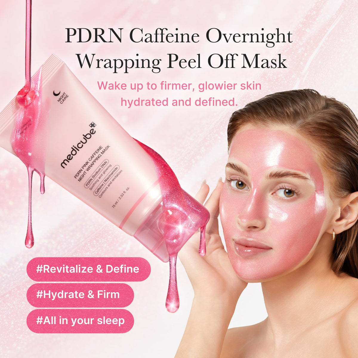 MEDICUBE — PDRN Pink Caffeine Overnight Wrapping Mask