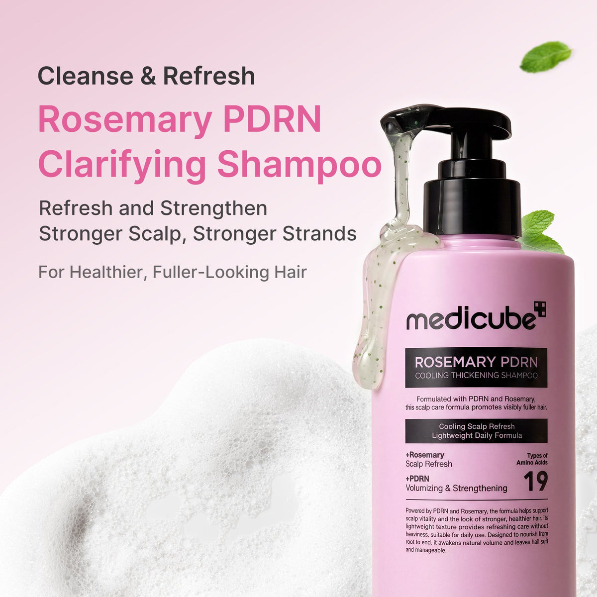 MEDICUBE — Rosemary PDRN Cooling Thickening Shampoo